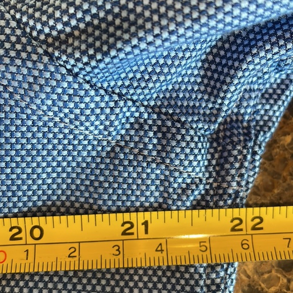 Ted Baker Endurance Blue Textured Long Sleeve Cuff Button Down Shirt Sz M - Picture 9 of 10